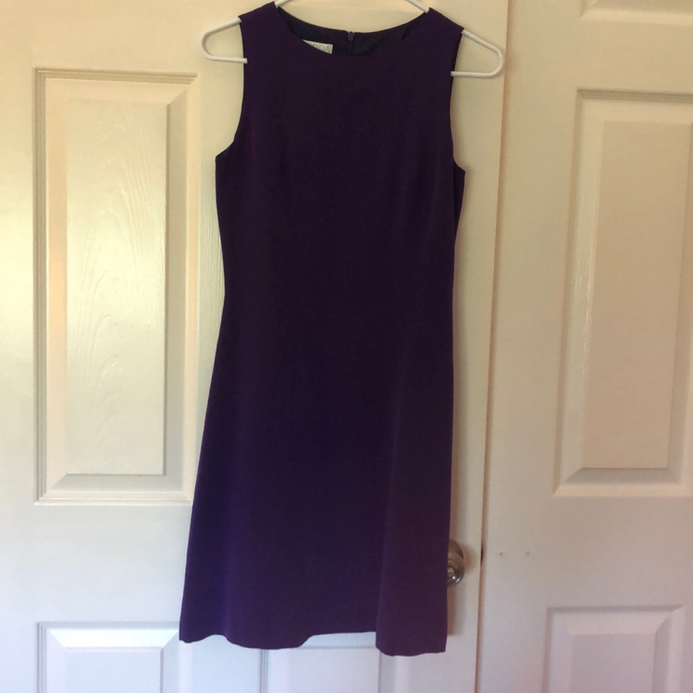 100% Silk Flirty purple shift dress